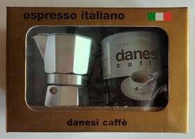 Danesi Caffe 000135010358 Italian Stovetop Expresso Maker And Coffee New Gift Set Sealed Unopened Box