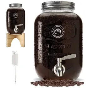 Dear Household 850025086097 Cold Brew Coffee Maker With Stand - 1 Gallon Extra-thick Glass Carafe And Sta Inch