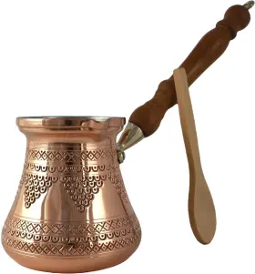 Dede Copper 689530954573 Pcz Series Large-14fl.oz Thickest Solid Engraved/hammered Turkish Greek