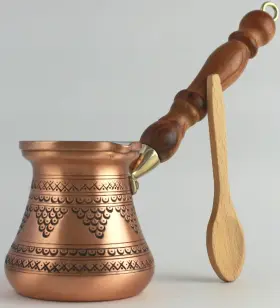 Medium-10 Dede Copper 689530955587 Pcz Series Fl.oz Thickest Solid Engraved Turkish Greek Ara