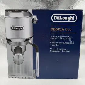 Ec890m Delonghi 044387189002 Deftlonghi Dedica Duo Compact Espresso And Cold Brew Coffee Maker Stainless Steel
