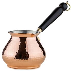 Demmex 681925099380 Fall 2024-33 Fl Oz Xxlarge Solid Hammered Copper Turkish Greek Coffee Pot