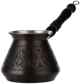 Demmex 681925099403 Thickest Copper Turkish Greek Arabic Coffee Pot Stovetop Maker Cezve