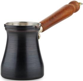 Demmex 681925099472 Summer 2024 Brushed Copper Turkish Coffee Pot Cezve Ibrik Briki Stovetop Gree