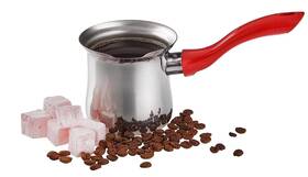 Destalya 683295340321 Turkish Coffee Pot Stainless Steel 10.14 Fl Oz Ibrik Briki Sma