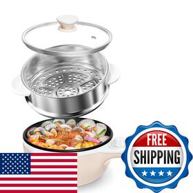 Dezin B0c4j9jddl Hot Pot Electric Steamer Upgraded Non-stick Saut Pan Rapid Noodles