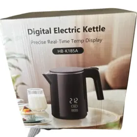 Hb-k185a Digital Double Wall Stainless Steel Electric Kettle Precise Real Time Temp Dis