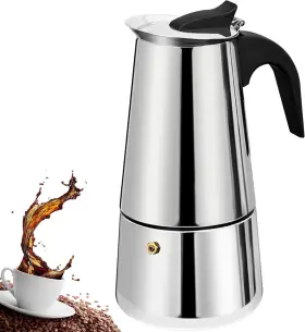 Ditosh 313091496493 2 Cup Stovetop Espresso Maker Stainless Steel Moka Pot Stove Top Percolator Ital