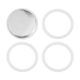 Drhomeam 01y5lxiz155b94f5a48399c6p1 2/3/6/9/12 Cup Gasket And Filter For Stovetop Espresso Coffee 12 Silver