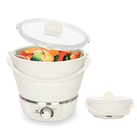 Drizzle B07k21c36x Foldable Electric Cooker Travel Hot Pot - Dual Voltage 100v-240v