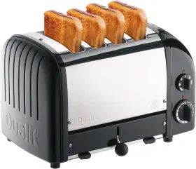 4-slice Dualit 47155 Classic 4 Slice Newgen Matt Black Toaster - Hand
