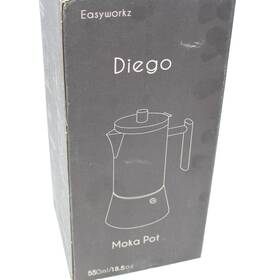 Easyworkz 313110372364 Diego Stovetop Espresso Maker Stainless Steel Italian Coffee Machine