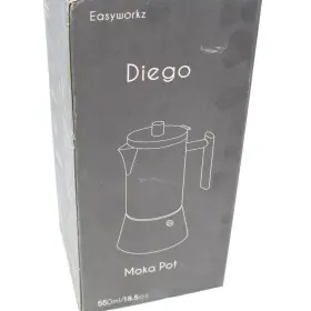 Easyworkz 313110372364 Diego Stovetop Espresso Maker Stainless Steel Italian Coffee Machine