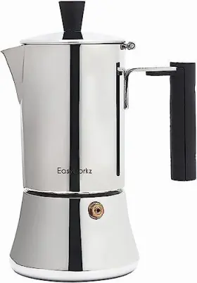 Easyworkz 779605039295 Pedro Stovetop Espresso Maker 6cup 300ml Stainless Steel Italian Coffee Machi