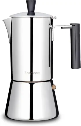 Ez-cm300a Easyworkz Pedro Stovetop Espresso Maker 4cup 200ml Stainless Steel Italian Coffe