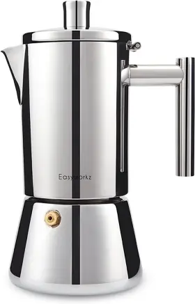 Ez-cp100 Easyworkz Diego Stainless Steel Stovetop Italian Coffee Maker 6cups 10oz