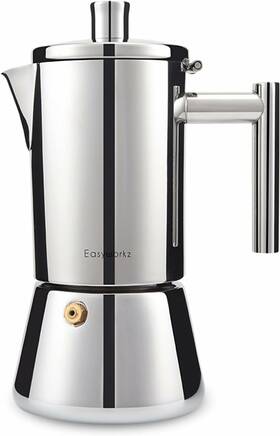 Easyworkz Ez-cp100a Stovetop Espresso Maker Stainless Steel Italian Coffee Machine Moka Pot