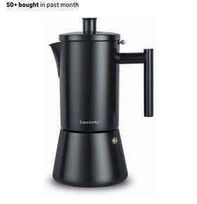 Easyworkz Ez-cp500bb Stainless Steel Stovetop Espresso Moka Coffee Maker 12cup 17.5oz