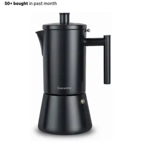 Ez-cp500bb Easyworkz Stainless Steel Stovetop Espresso Moka Coffee Maker 12cup 17.5oz