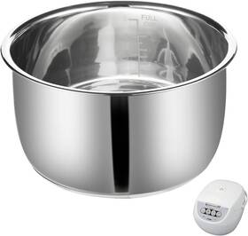 Eiszhjk Tind5 Replacement Rice Cooker 5.5 Cup Inner Pot Compatible With Tiger Silver
