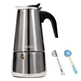 Elabo 663751937171 Stovetop Espreeso Machine And Moka Pot For Gas Or Ceramic Italian E