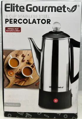 Ec140 Elite Gourmet 705353393815 Electric 6-cup Coffee Percolator Keep Warm Cool-touch Handle