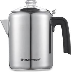 Elite Gourmet Ec008 Classic Stovetop Coffee 64-ounce/8-cup Stainless Steel