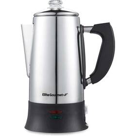 Elite Gourmet Ec922-1 12-cup Elcteric Coffee Percolator Clear Brew Progress Knob Cool-touch Handle
