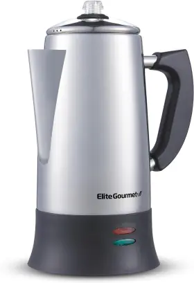 Ec923 Elite Gourmet Electric Coffee Percolator Bpa Free Keep Warm Glass Clear