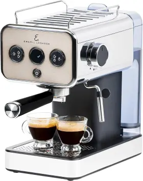 Em0112-0sl Emeril Lagasse Semi-automatic 15-bar Pro Espresso Machine With Milk Silver