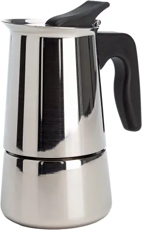 Epoca 313041375335 Primula Stainless Steel Stovetop Espresso Coffee Maker 4-cup 3.5 Inch D X 5 W 7
