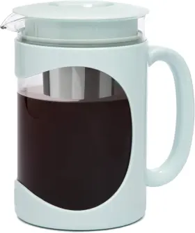 Epoca 445001796706 Primula Burke Cold Brew Coffee Maker With Glass Carafe And Mesh Filter Aqua