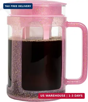 Epoca 741393036381 Paris Hilton Cold Brew Coffee Maker Durable 1.6 Quart Borosilicate Glass Carafe