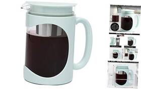 Epoca 741393177657 Burke Deluxe Cold Brew Iced Comfort Grip Handle 1.6 Quart Coffee Maker Aqua