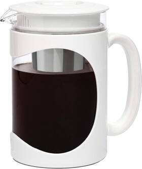 Epoca 744759332165 Primula Burke Deluxe Cold Brew Coffee Maker 6-cup Glass Carafe White