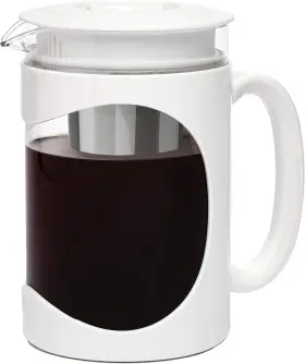 Epoca 744759332165 Primula Burke Deluxe Cold Brew Coffee Maker 6-cup Glass Carafe White