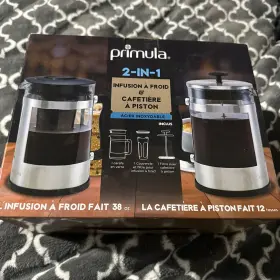 Ppbss-5102 Epoca 2-in-1 Coffee Maker Cold Brew French Press 51 Oz. Primula