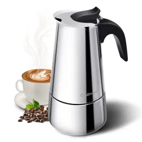 Eruule 711182003788 Stainless Steel Moka Pot Espresso Maker 300ml Induction Compatible