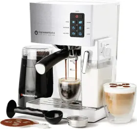 Aew-3000 Espressoworks 19-bar Espresso Latte And Cappuccino 09 - Aew3000 White