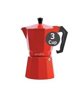 Eurostar Sem303r 3-cup Stovetop Espresso Maker Red