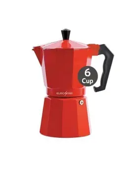 Sem306r Eurostar 6-cup Stovetop Espresso Maker Red