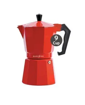 Sem309r Eurostar 9-cup Stovetop Espresso Maker Red