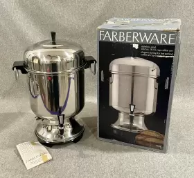 155c Farberware 037937015524 55 Cup Stainless Steel Coffee Urn Percolator In Box Works Great