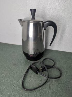 Farberware 138tv Superfast Automatic Coffee Pot Percolator 8 Cup Model 138 Made In Usa