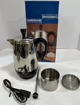 Fcp280 Farberware Super Fast 2-8 Cup Coffee Percolator Stainless Complete With Box