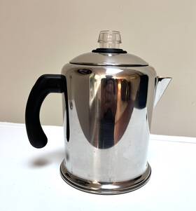 Farberware Q13c 4-8 Cup Stove Top Percolator Coffee Pot Maker Stainless Steel