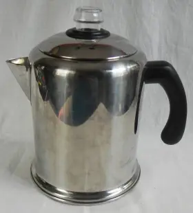 Q18c Farberware Stove-top Coffee Percolator 8 Cup Stainless Steel Complete