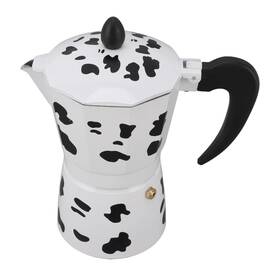 Fockety Fockety05swptdvxf-12 Stovetop Espresso Maker Aluminum Milk Cow Color Pot Pattern Portable Cof