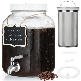 Folinstall 744675175303 1 Gallon Cold Brew Coffee Maker - Mesh Filter Stainless Steel Sp