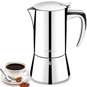 Fosku 604348350799 Stovetop Espresso Maker Stainless Steel Moka Pot Italian Style Coffee Espr